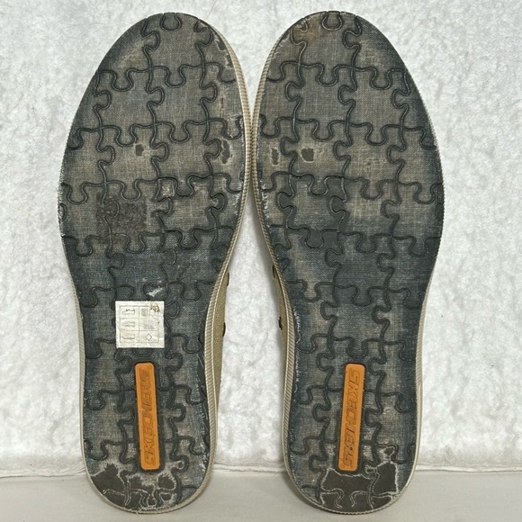 Skechers Merric Mens Sand Canvas Planted Slip On Casual Shoes Sz M 7 W 9.5 - Picture 8 of 11